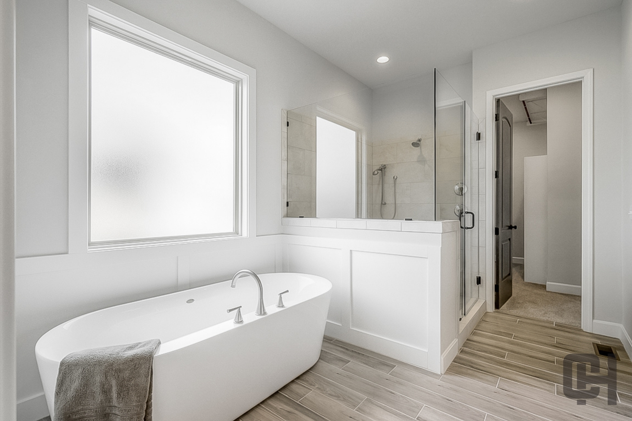 Lago Floor Plan Bathroom With Tile Shower And Neutral Finishes
