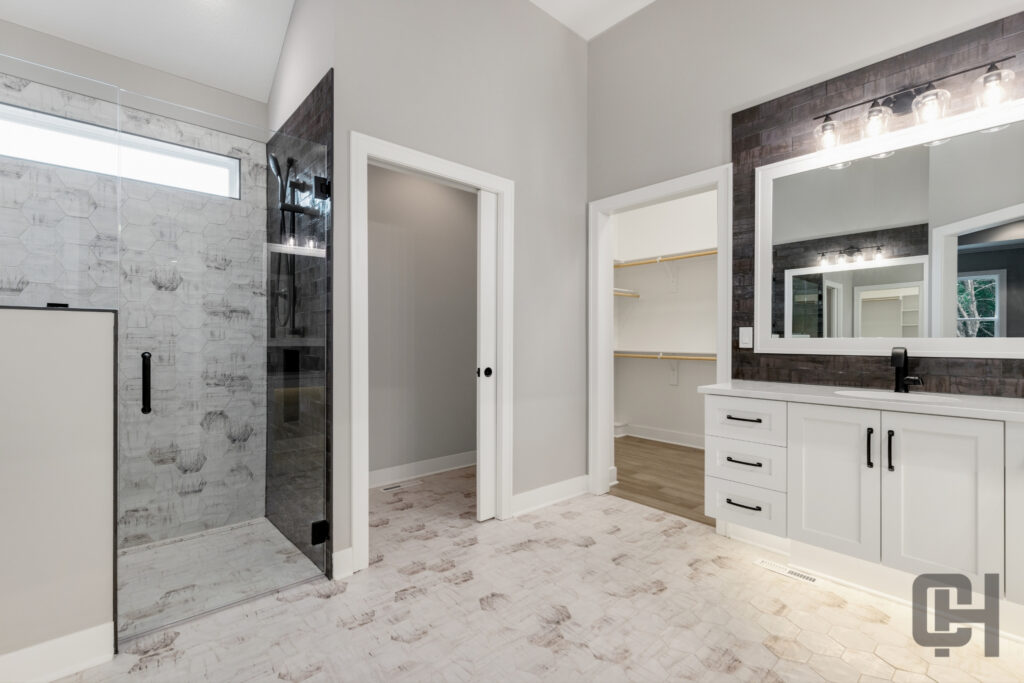 Madalena Bathroom With Double Vanity And Large Mirror