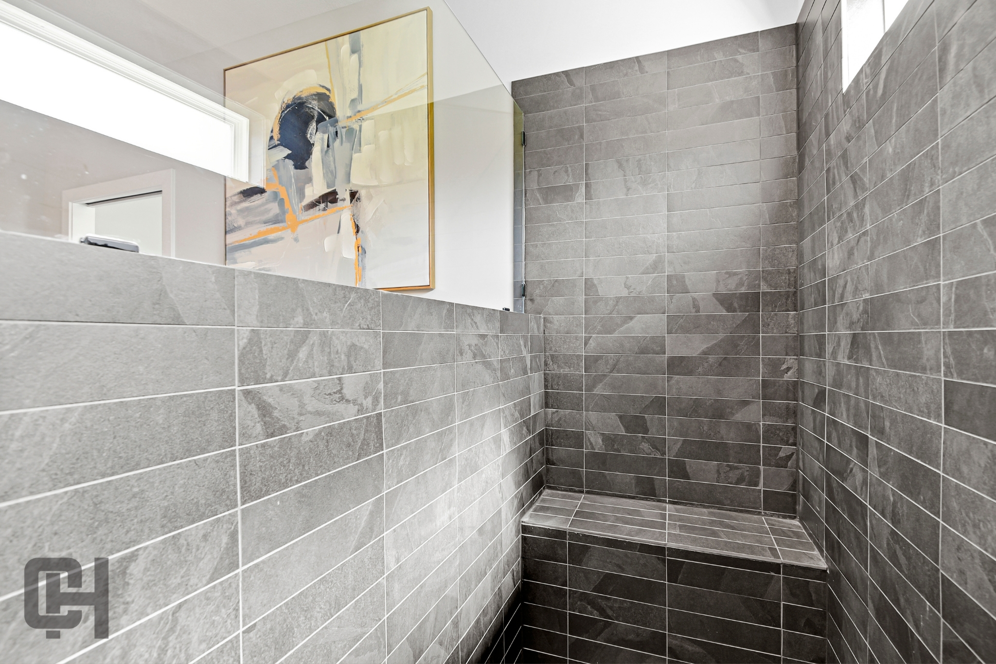Madalena Bathroom With Tile Shower And Glass Door