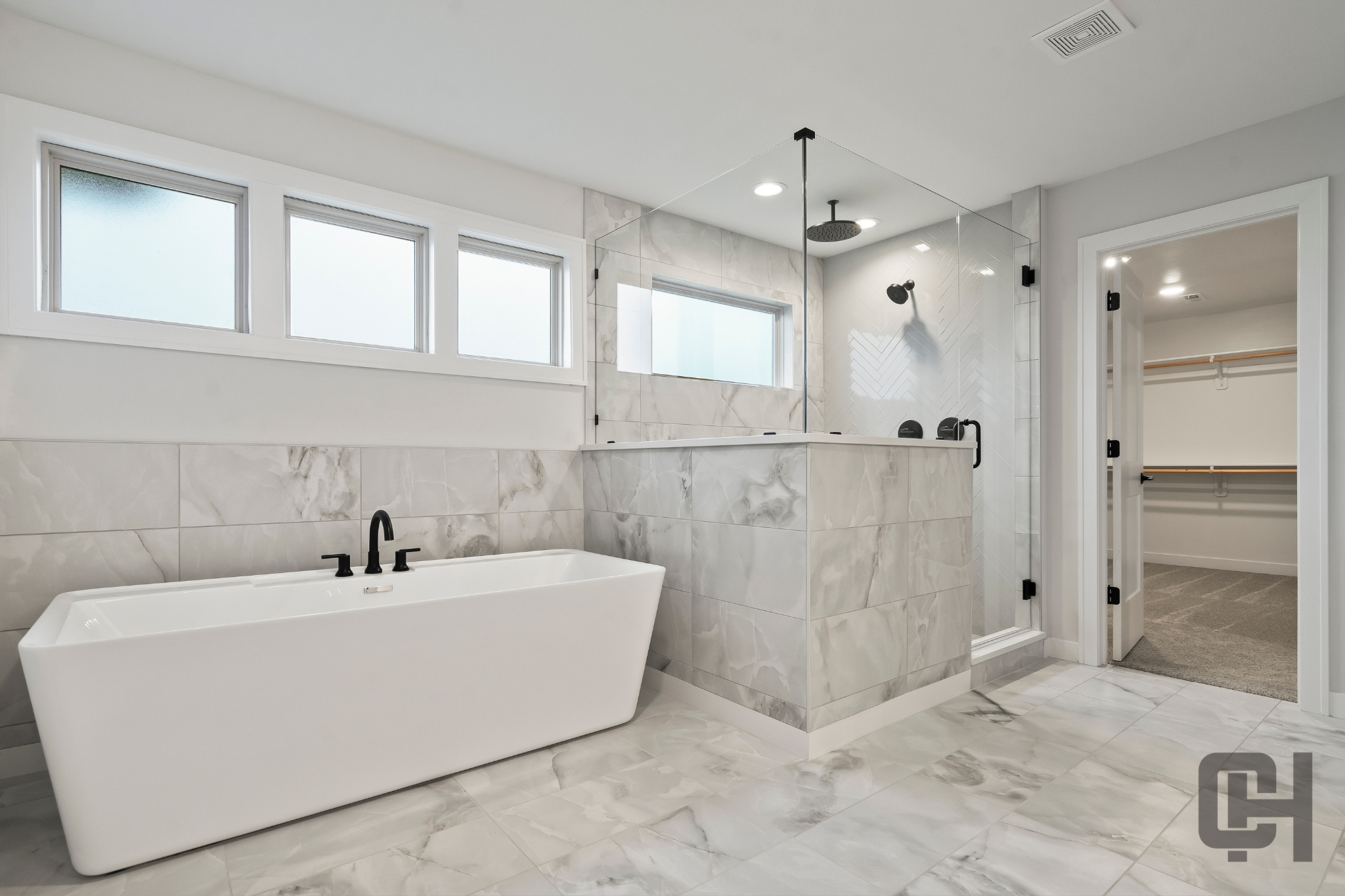 Milano Bathroom With Freestanding Tub And Tile Surround