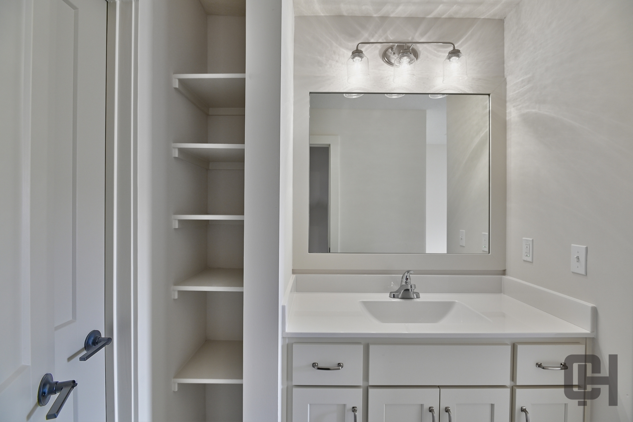 Varese Bathroom With Wood Vanity And Modern Lighting