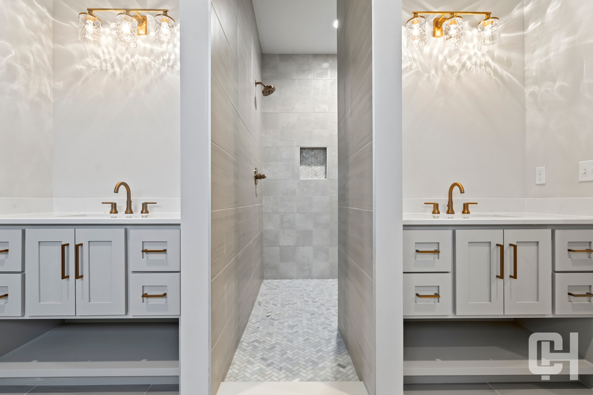 Varese Bathroom With White Tile Shower And Glass Door