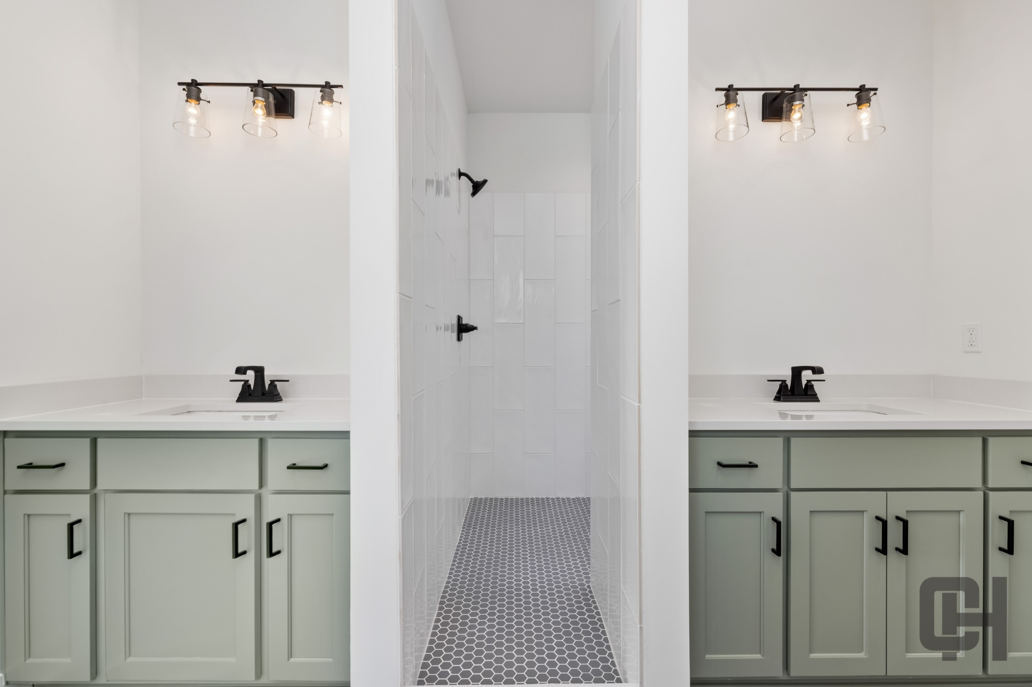 Varese Bathroom With Subway Tile Shower Surround