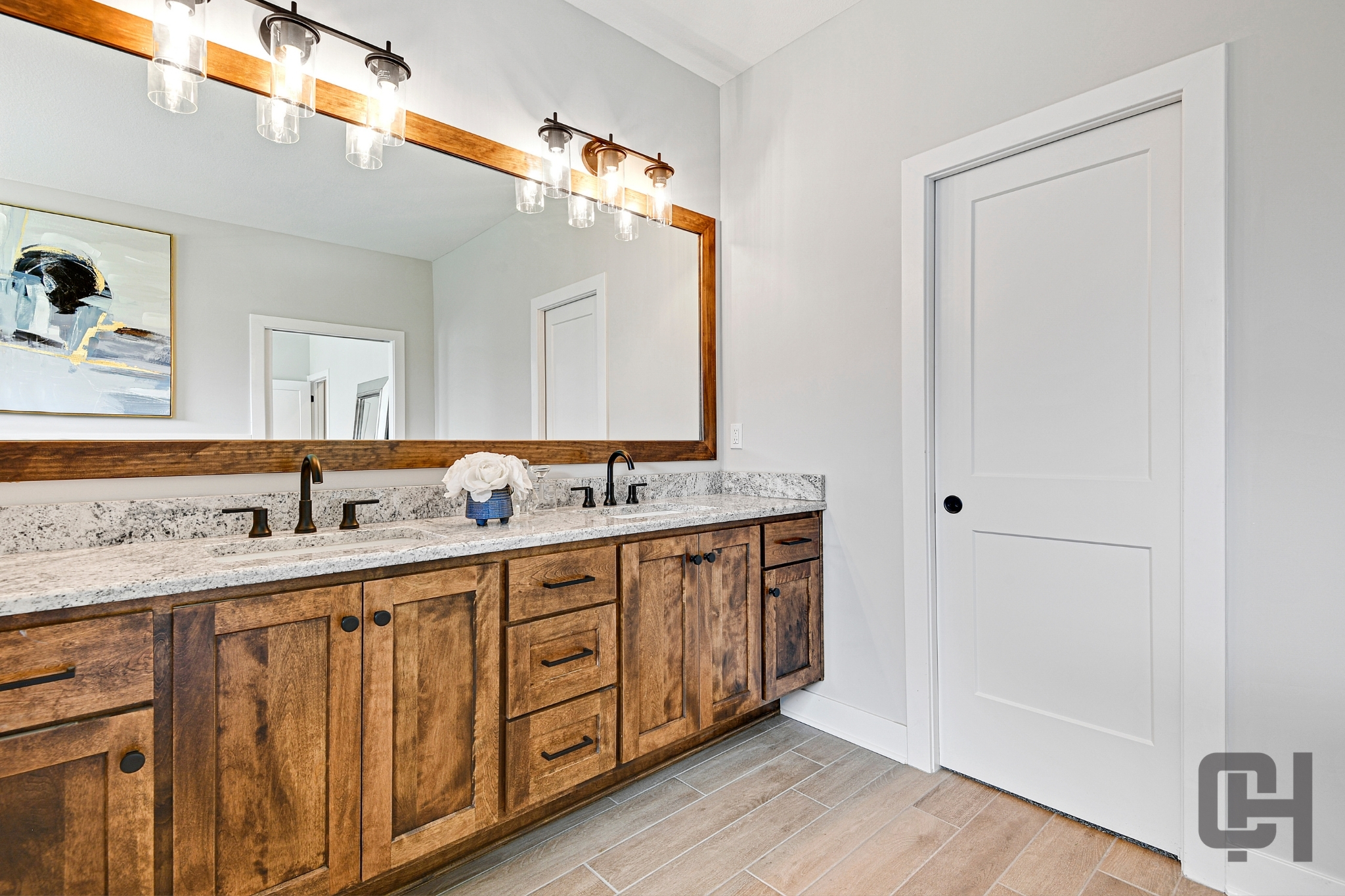 Verona III Bathroom With Large Mirror And Dual Sinks