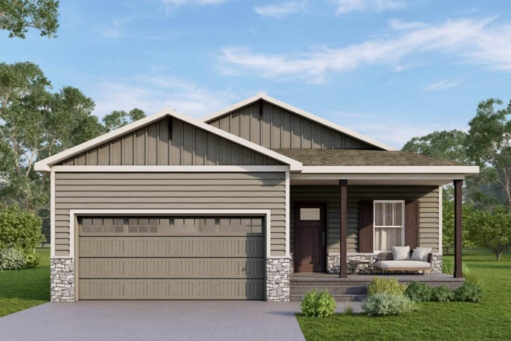 Acacia Exterior Elevation Rendering By Comerio Homes
