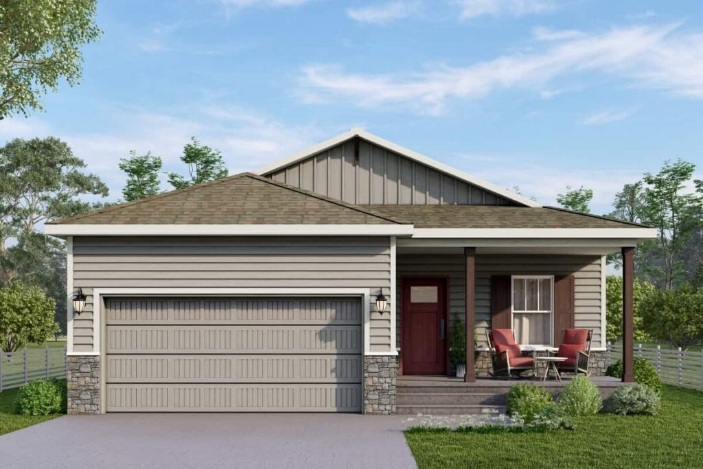 Acacia Exterior Elevation Rendering By Comerio Homes
