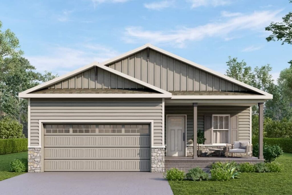 Acacia Exterior Elevation Rendering By Comerio Homes