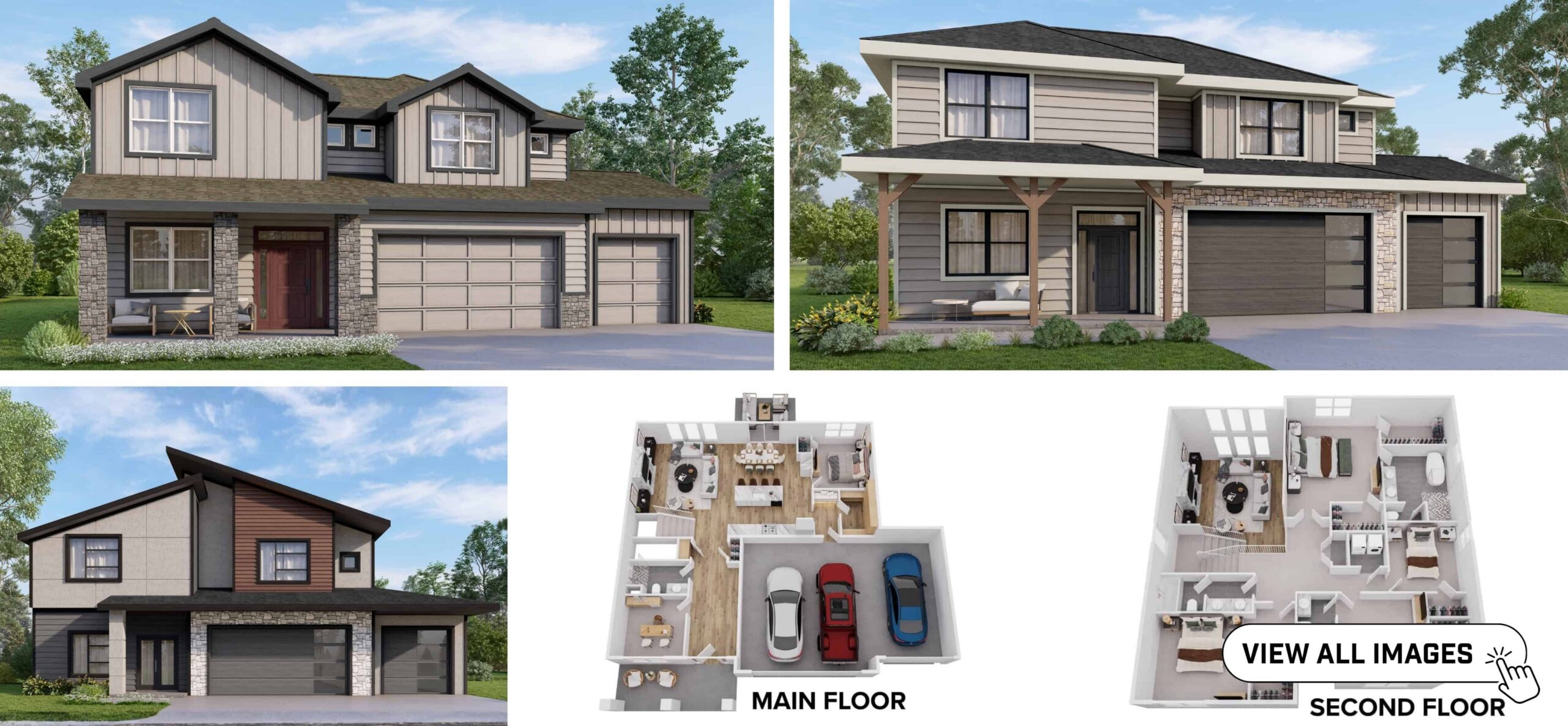 Borrini II floor plan cover grid by Comerio Homes