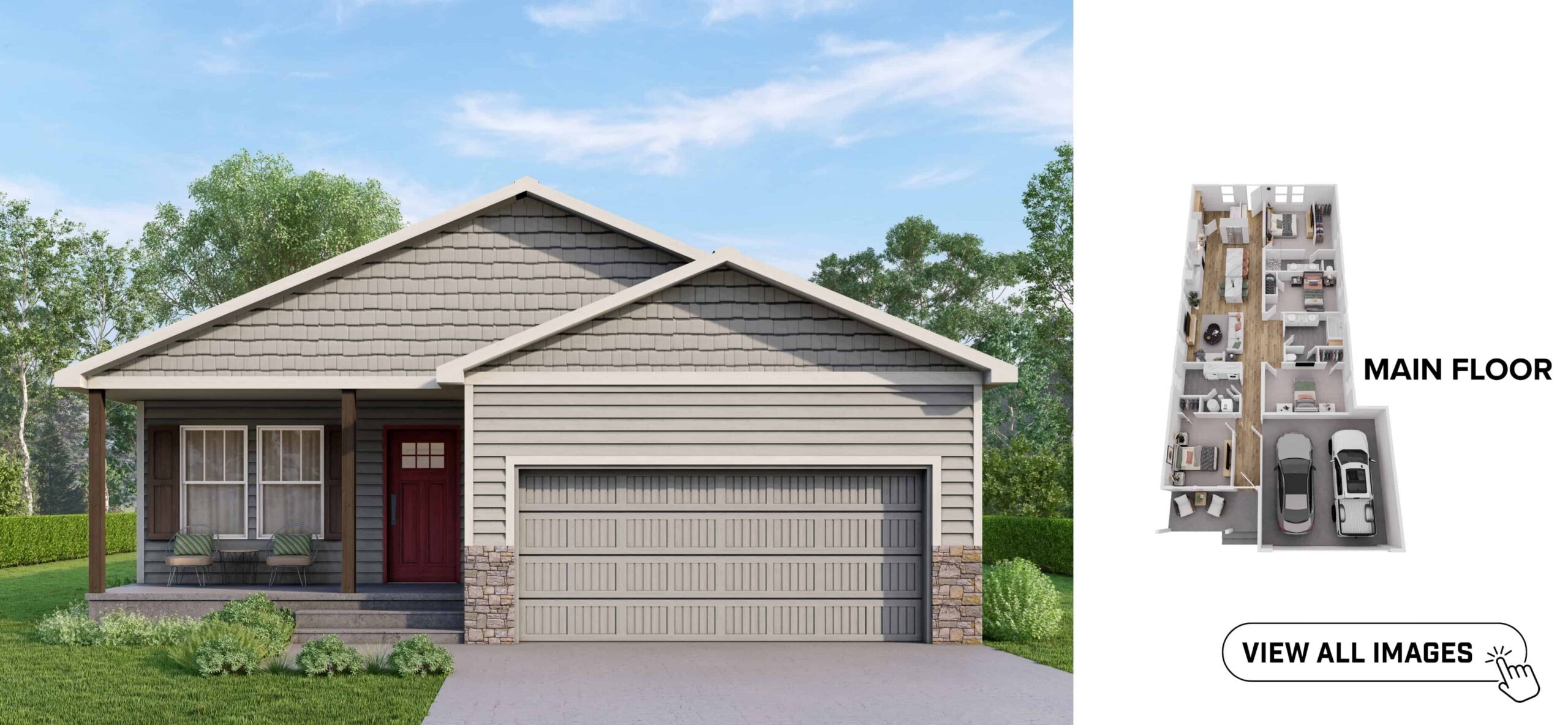 Cedar floor plan cover grid by Comerio Homes