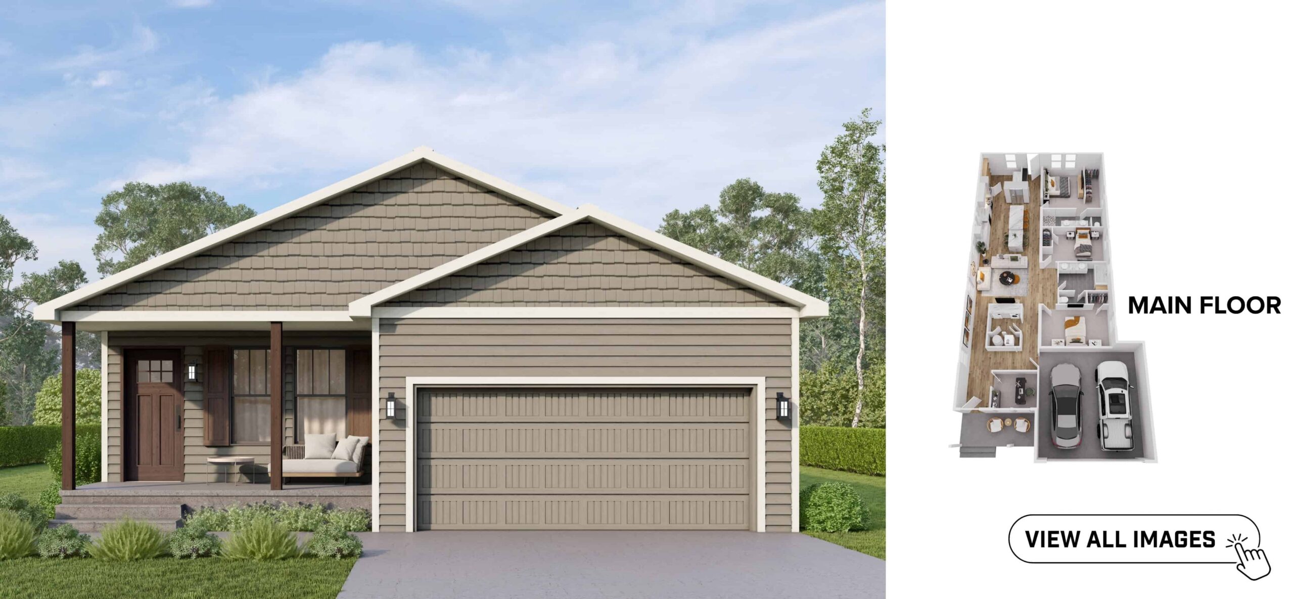 Cypress floor plan cover grid by Comerio Homes