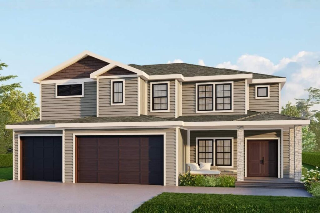 Justina Exterior Elevation Rendering By Comerio Homes