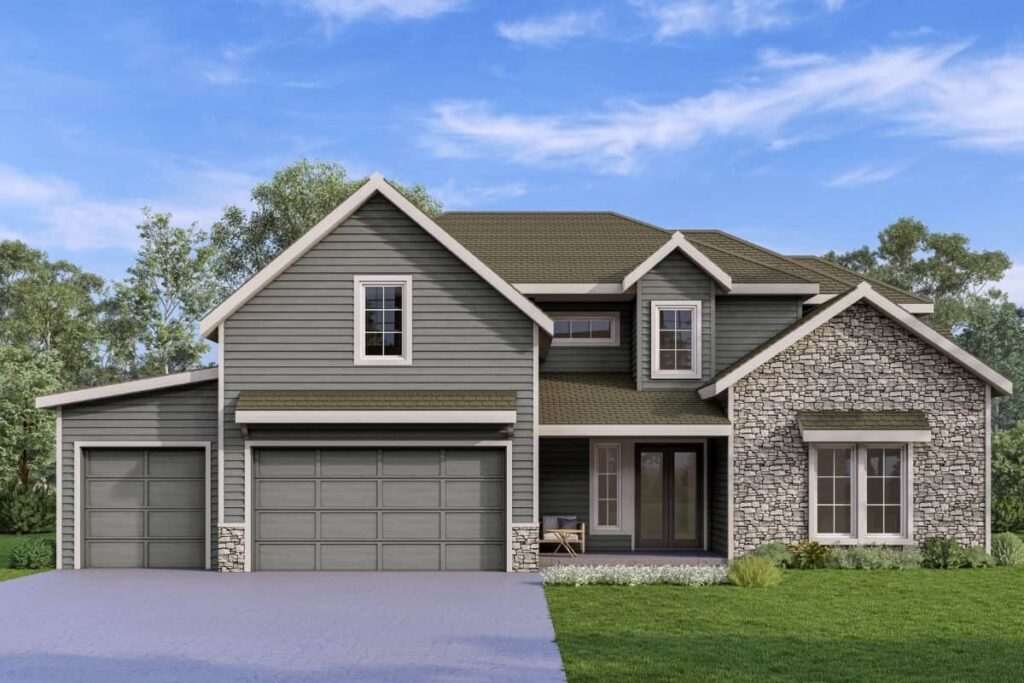 Lago Exterior Elevation Rendering By Comerio Homes