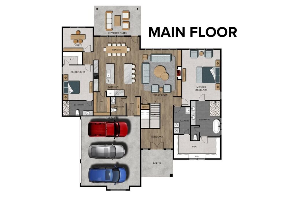 Lago - Side Entry Floor Plan Layout By Comerio Homes