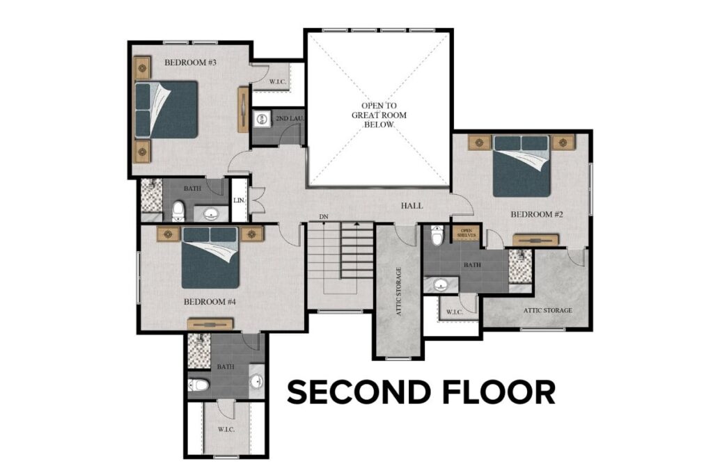 Lago - Side Entry Floor Plan Layout By Comerio Homes