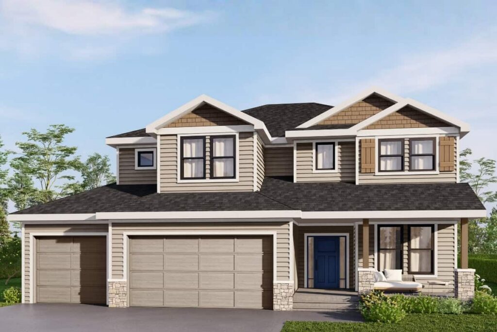 Milano Exterior Elevation Rendering By Comerio Homes
