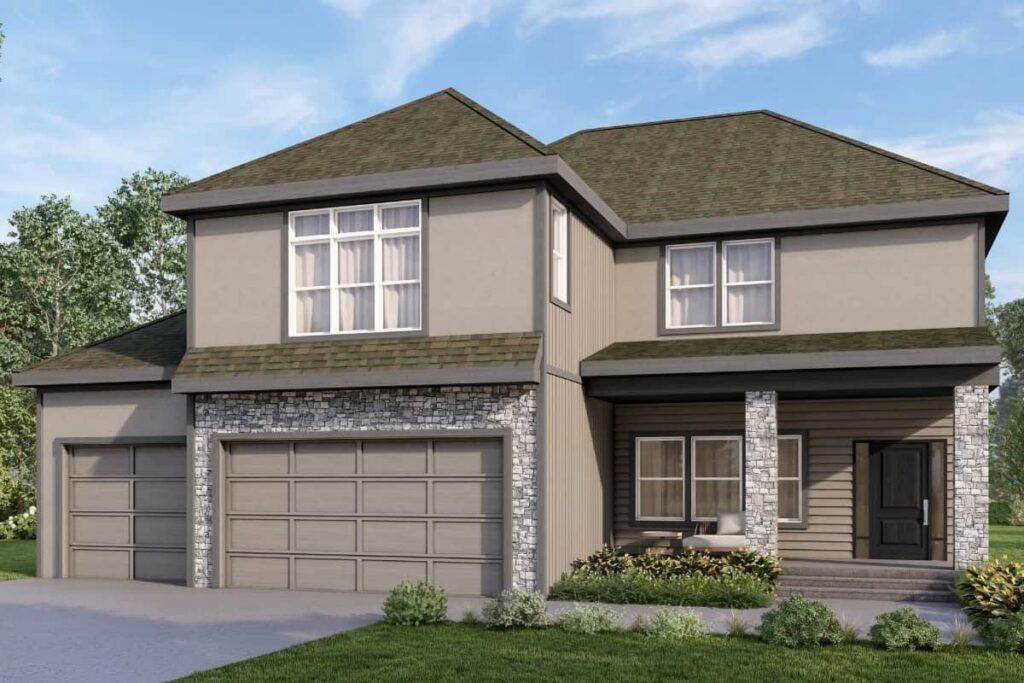 Monroe Exterior Elevation Rendering By Comerio Homes