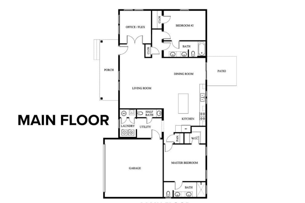 Oak Floor Plan Layout By Comerio Homes