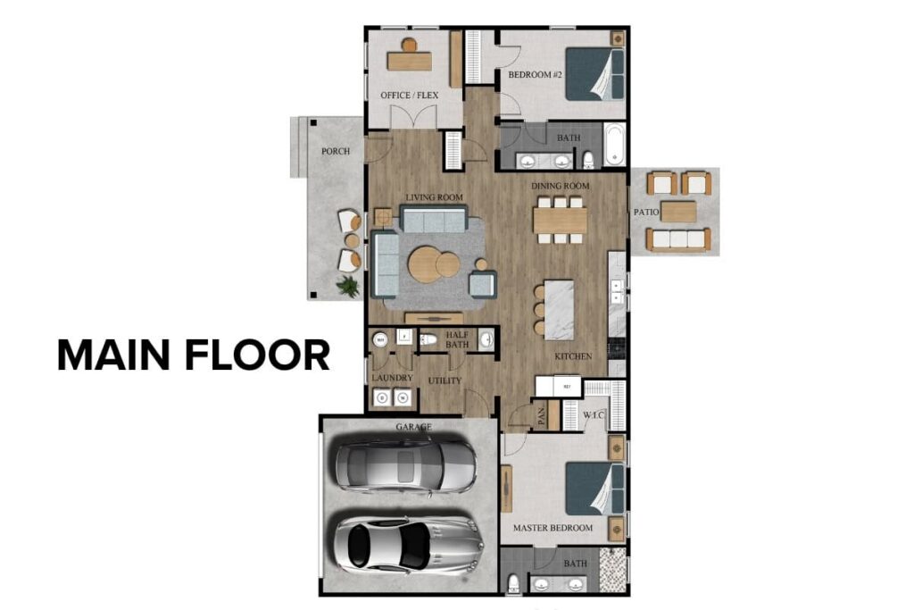 Oak Floor Plan Layout By Comerio Homes