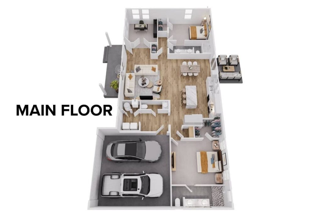 Oak Floor Plan Layout By Comerio Homes
