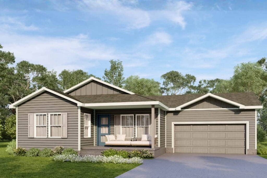 Olive Exterior Elevation Rendering By Comerio Homes