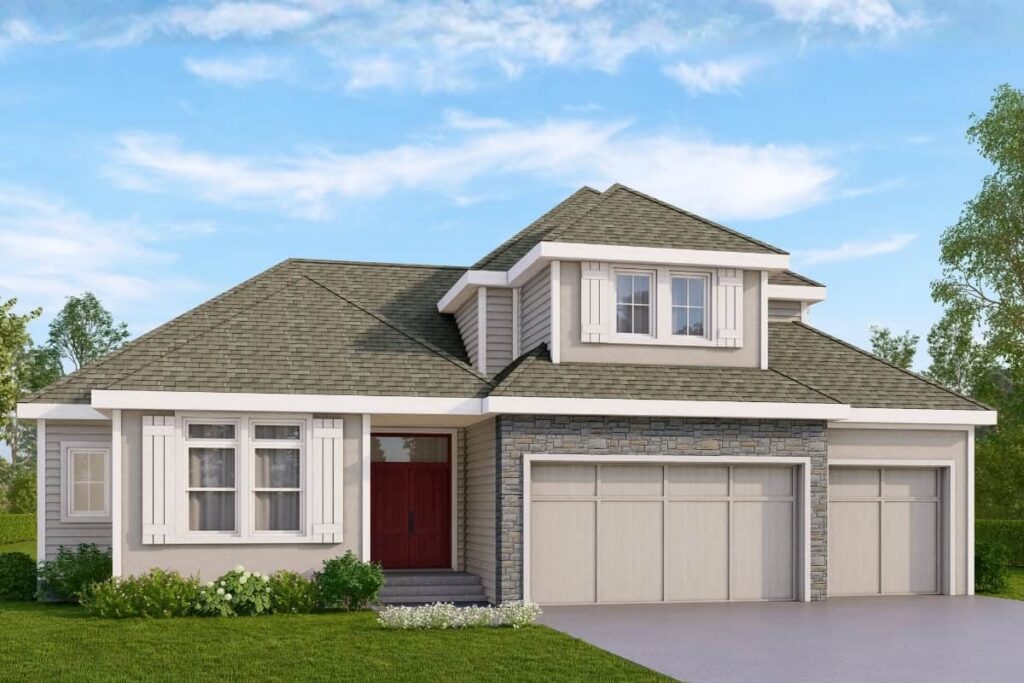 Siena 1.5 Exterior Elevation Rendering By Comerio Homes