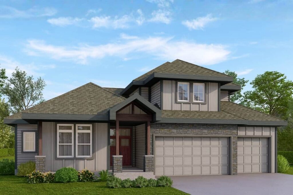 Siena 1.5 Exterior Elevation Rendering By Comerio Homes