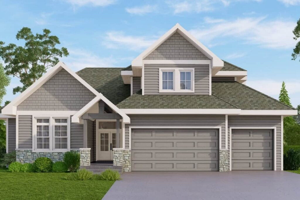Siena 1.5 Exterior Elevation Rendering By Comerio Homes