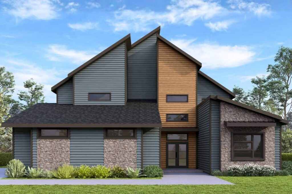 Varese II Side Entry Exterior Elevation Rendering By Comerio Homes