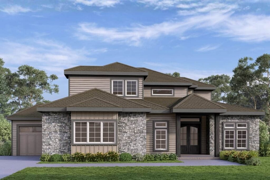Varese III Exterior Elevation Rendering By Comerio Homes