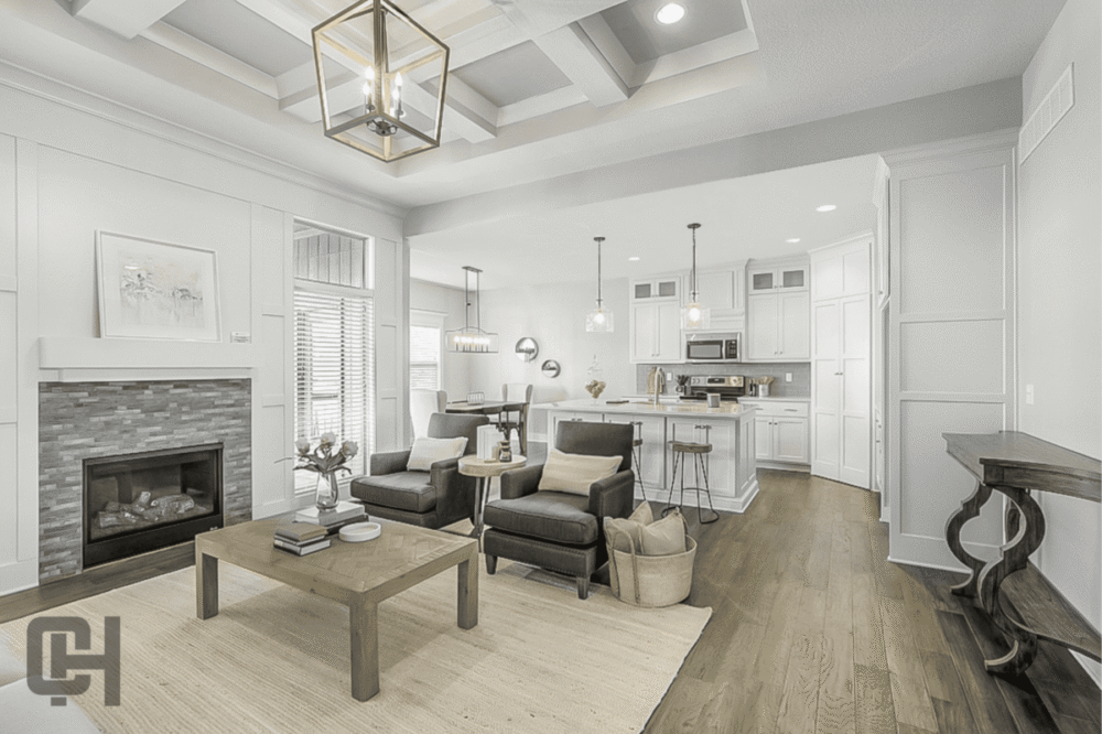 Verona II great room open to kitchen