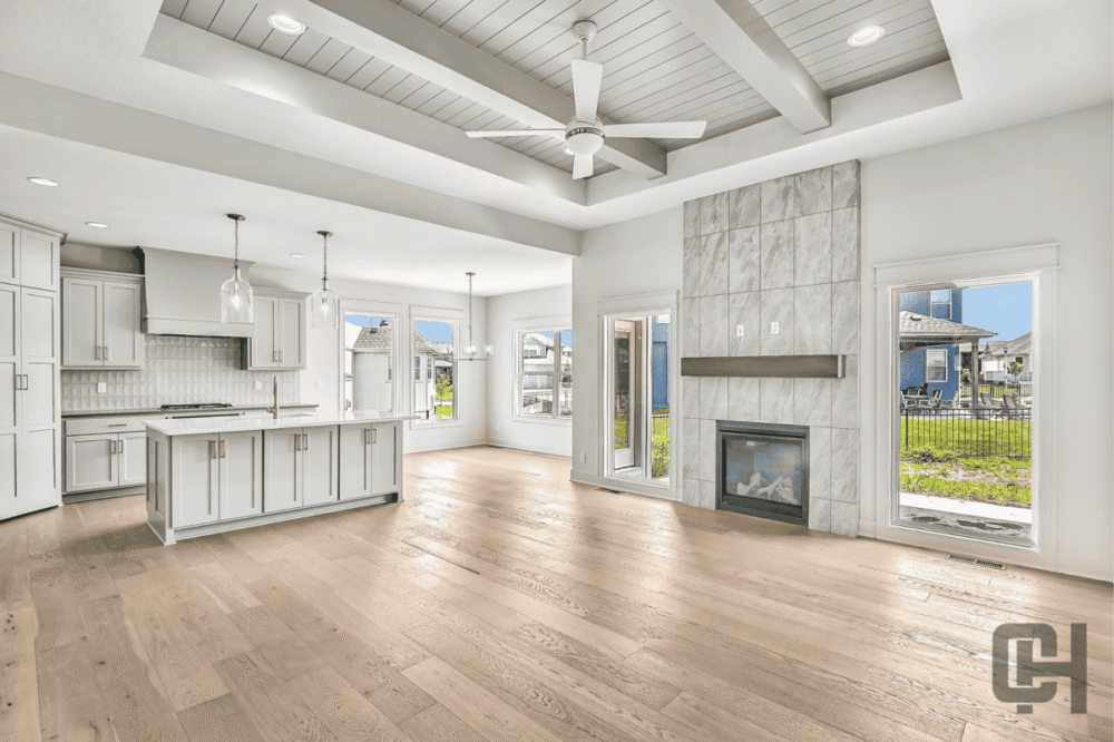 Verona II Living Room With Vaulted Ceiling