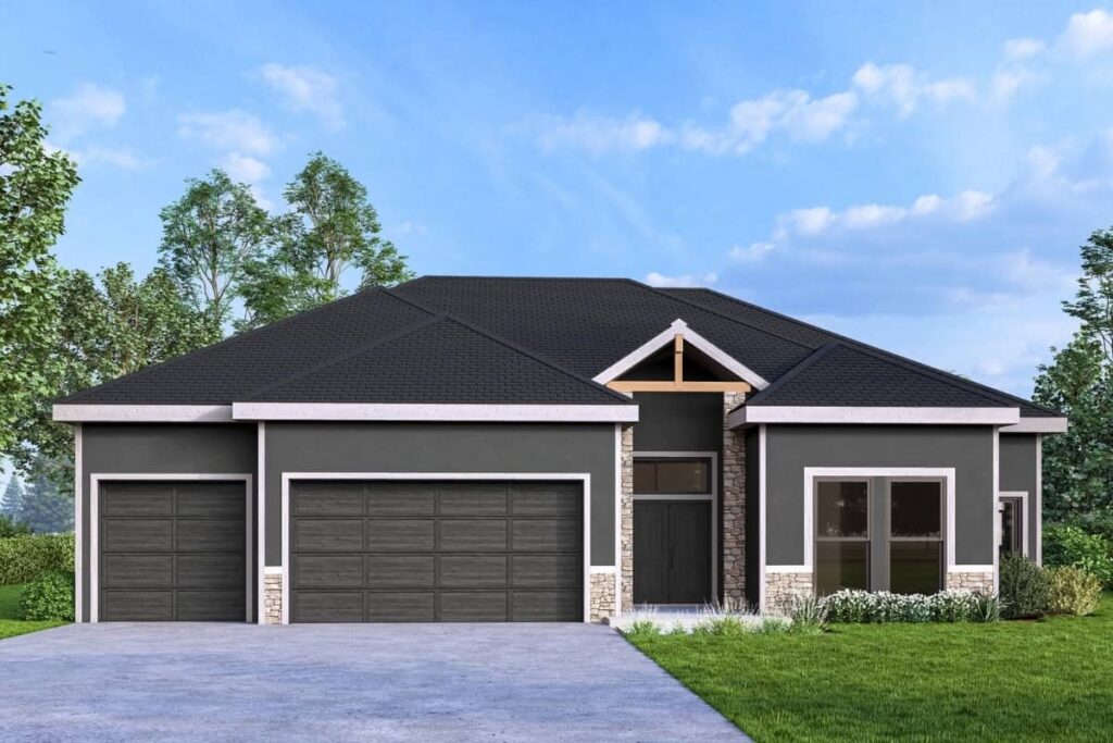 Verona III Exterior Elevation Rendering By Comerio Homes