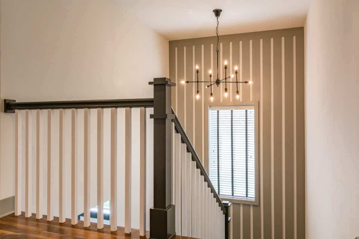 Accent Wall Along Stair Railing
