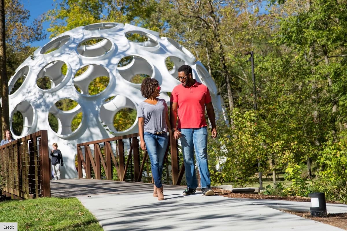 Crystal Bridges Art Trail in Bentonville Arkansas