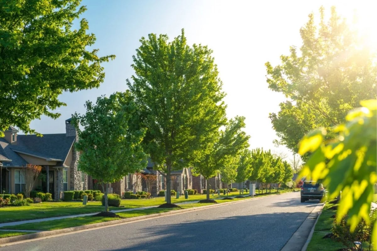 Residential Neighborhood Street In Bentonville Arkansas