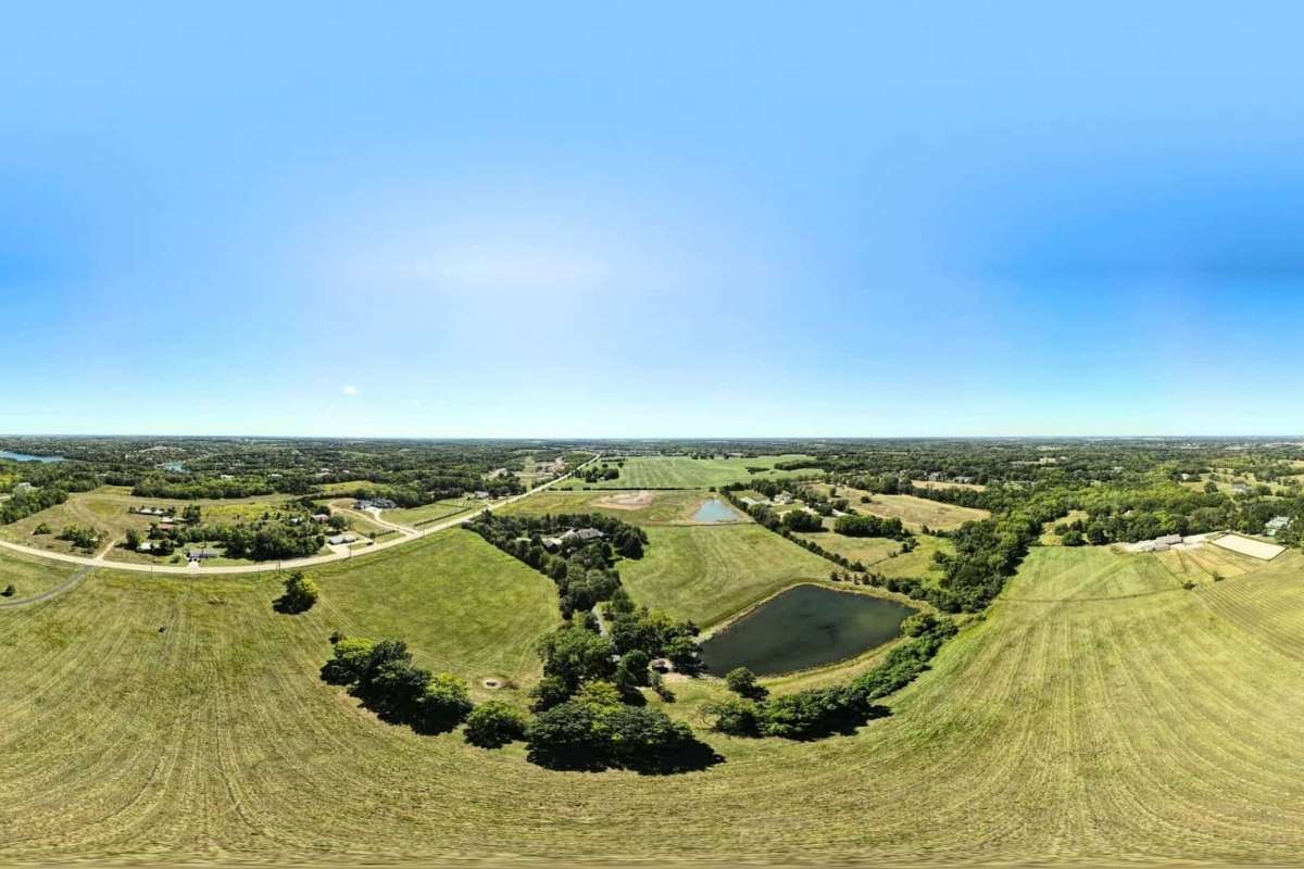 Aerial View Of Rural Land For Custom Home Building In Northwest Arkansas