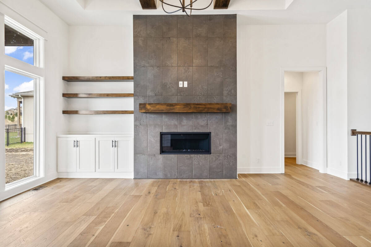 Built In Cabinets Surrounding Fireplace