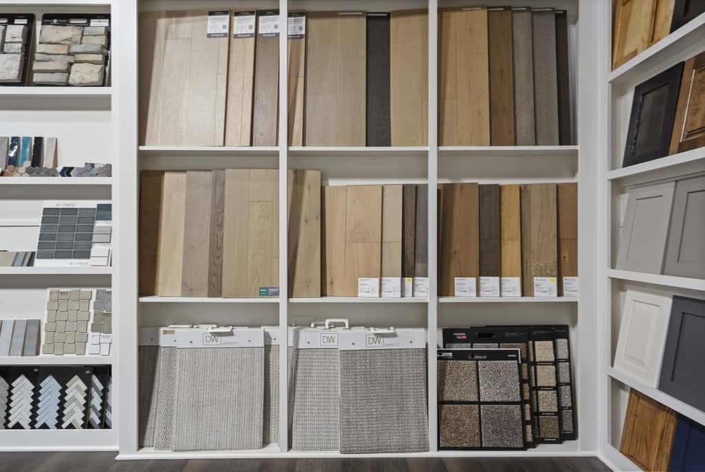 Cabinet And Flooring Sample Options For New Home