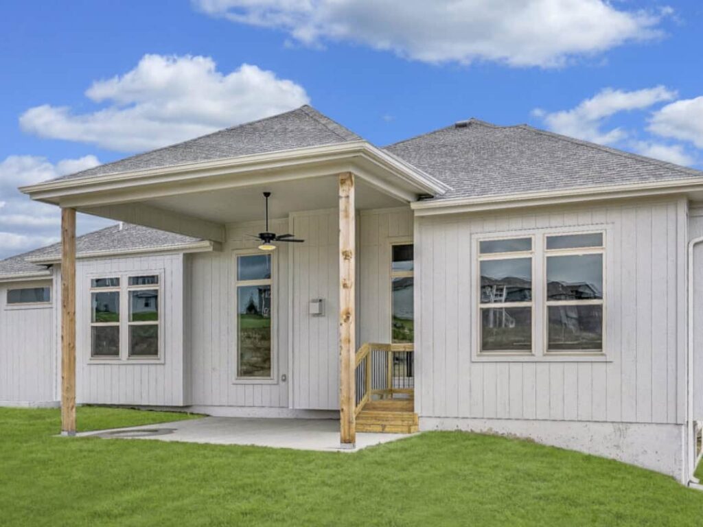 Covered Rear Porch Exterior View