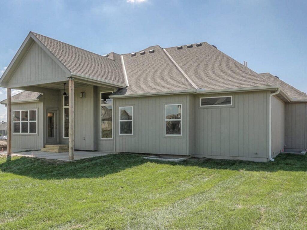 Angled View Of Covered Rear Porch