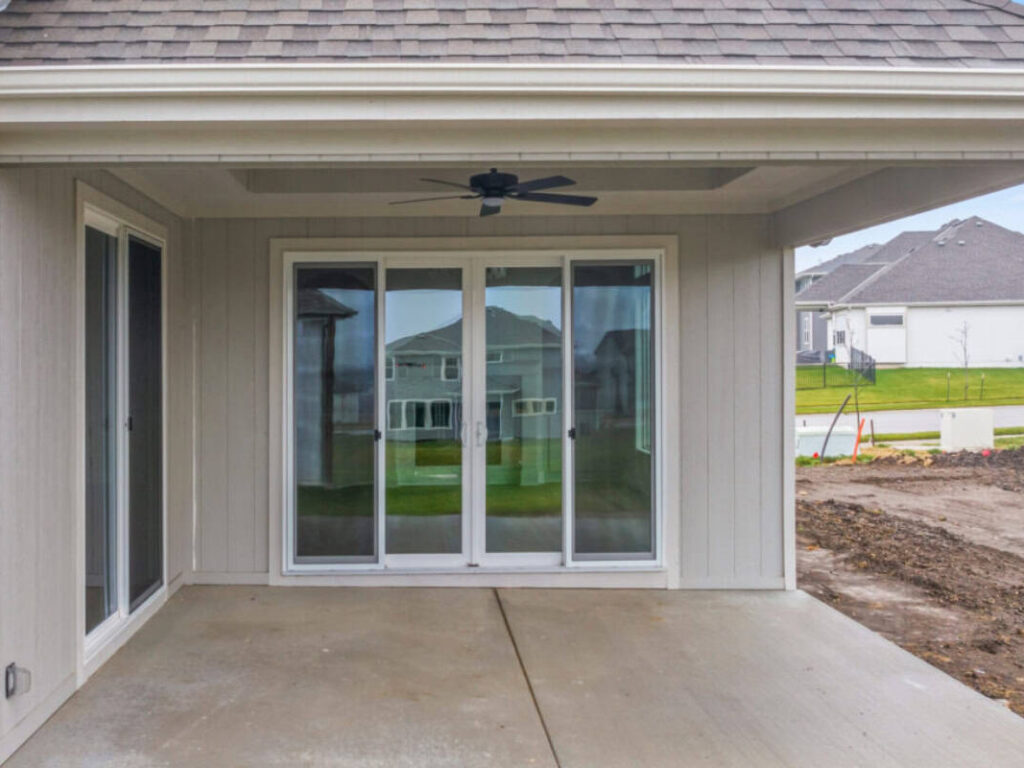 Covered Rear Porch With Outdoor Living Space
