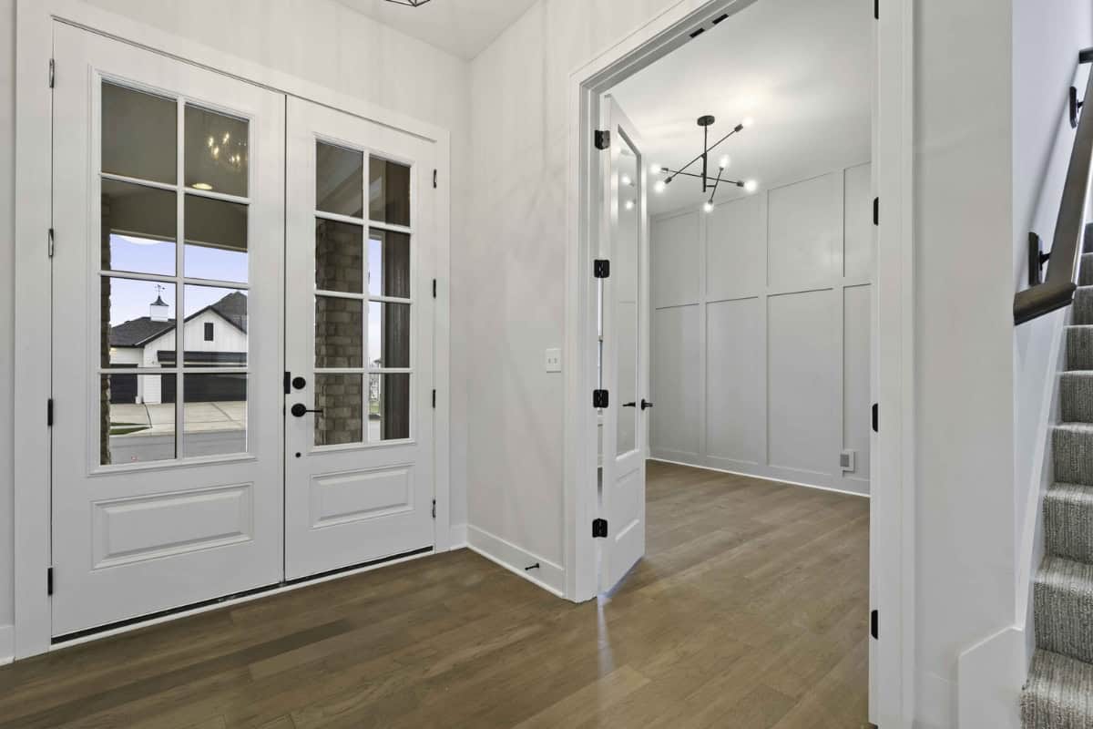 Interior View Of Modern Front Door Entry