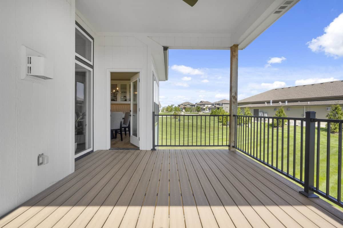 Covered Rear Deck With Outdoor Living Space