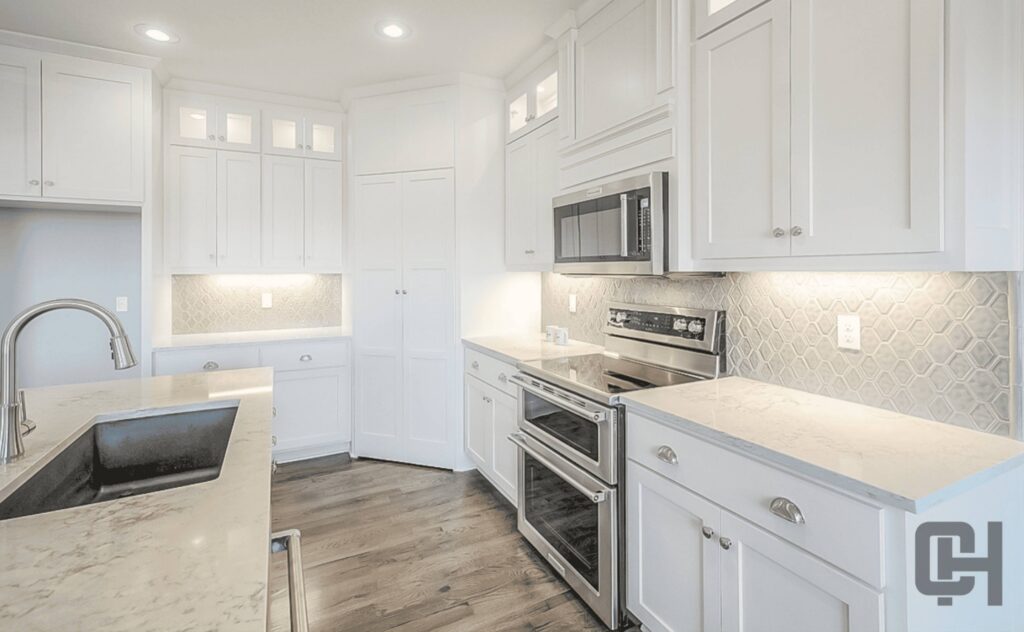 Verona II Kitchen With White Cabinetry And Quartz Countertops