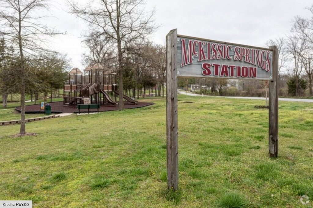 Mckissic Springs Trail Sign In Centerton Arkansas Park Area