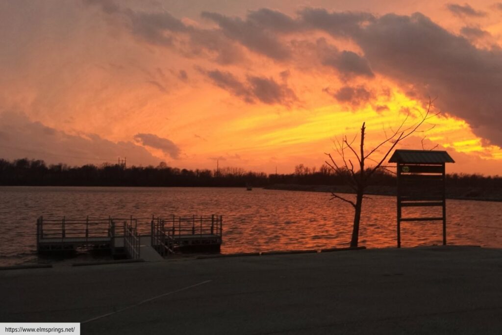 Lake Sunset View In Elm Springs Arkansas