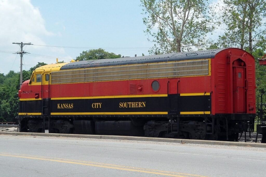 Historic Kansas City Southern Railcar Exhibit In Gravette Arkansas