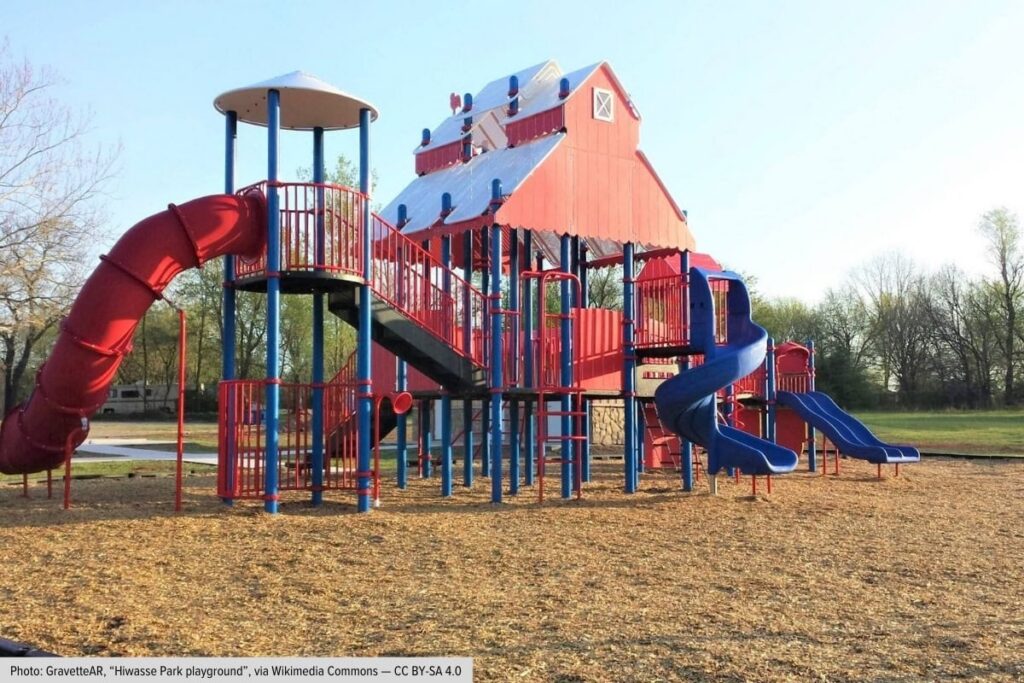 Playground At Old Town Park In Gravette Arkansas