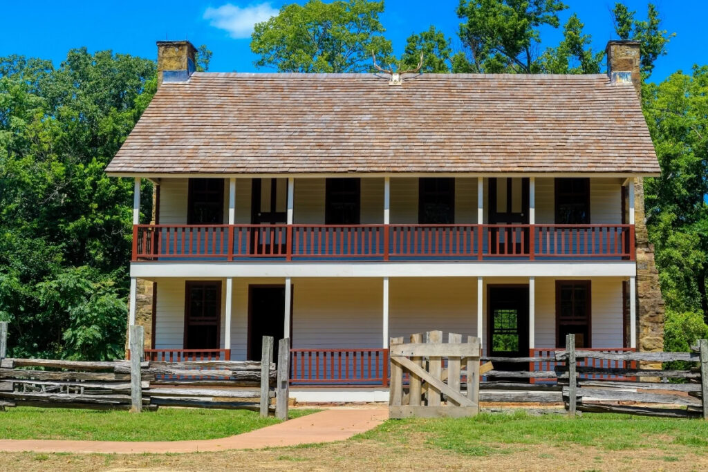 Elkhorn Tavern Historic Building At Pea Ridge National Military Park In Arkansas