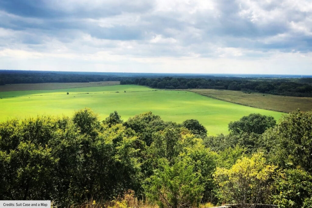 Rolling Hills Farmland Landscape In Pea Ridge Arkansas